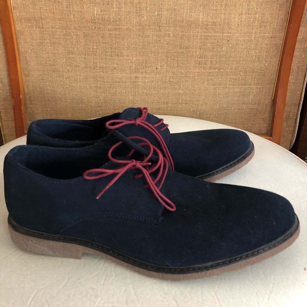 Men's Red Tape Blue Suede Oxfords - Size 10 - NWOT - Men's Blue Suede Shoes